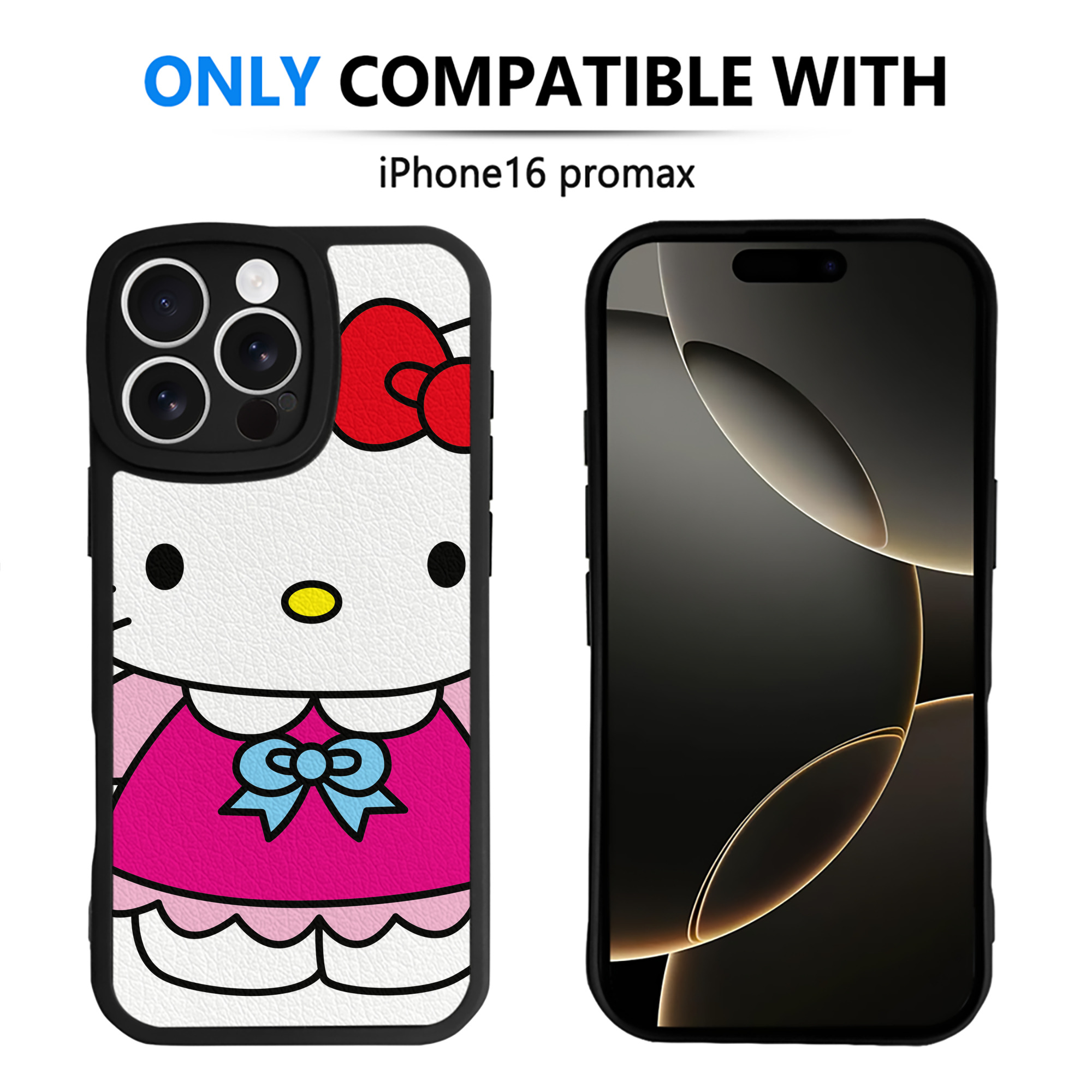（画像用） Hello Kitty ハローキティ 【iPhone 16シリーズ対応】シリコンスマホケース（レザー調） 材質：シリコン